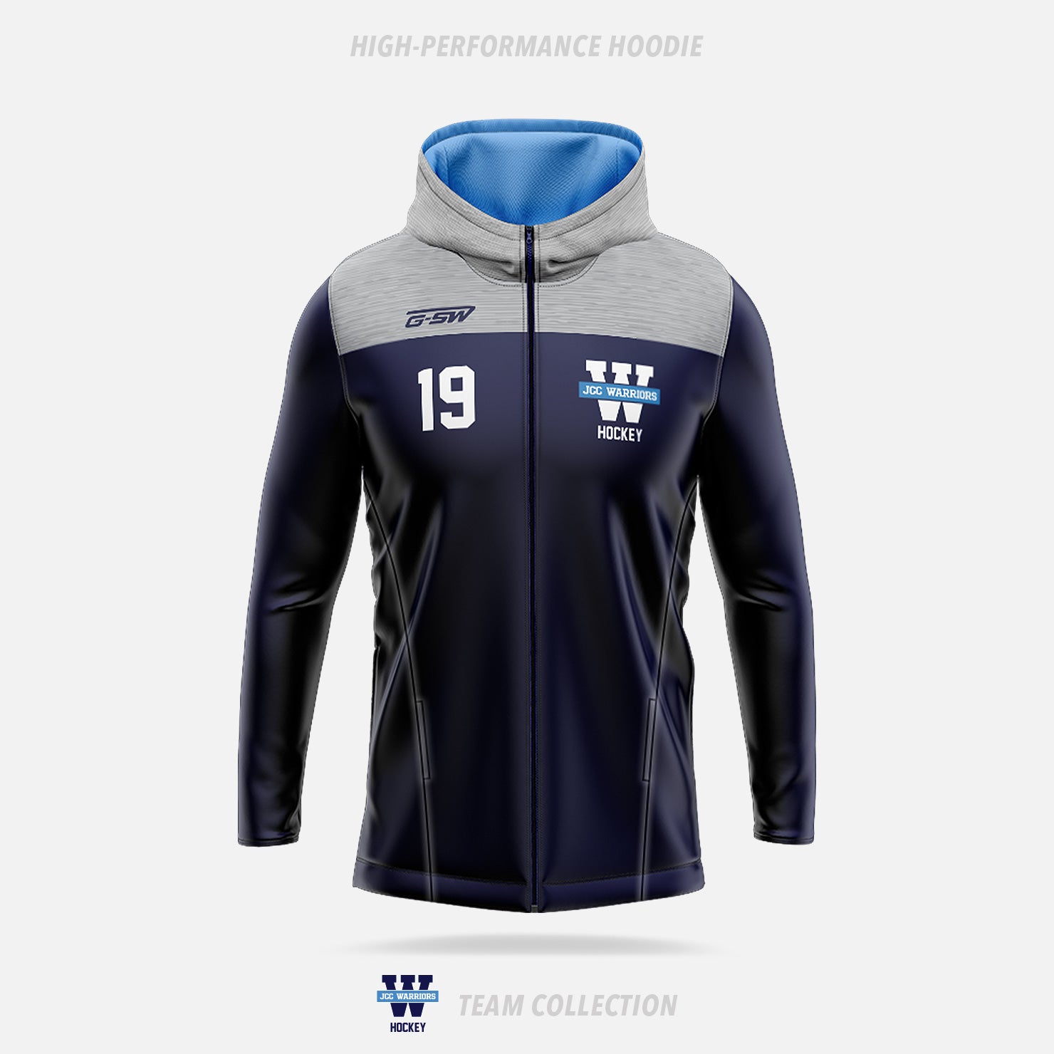 JCC Warriors High-Performance Hoodie (Zip Up) - JCC Warriors Team Collection