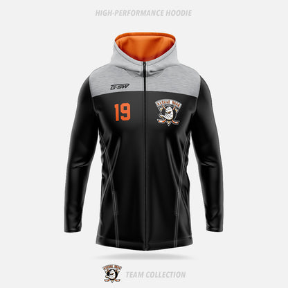 Avenue Road Ducks Hockey High-Performance Hoodie (Zip Up) - Avenue Road Ducks Hockey Team Collection