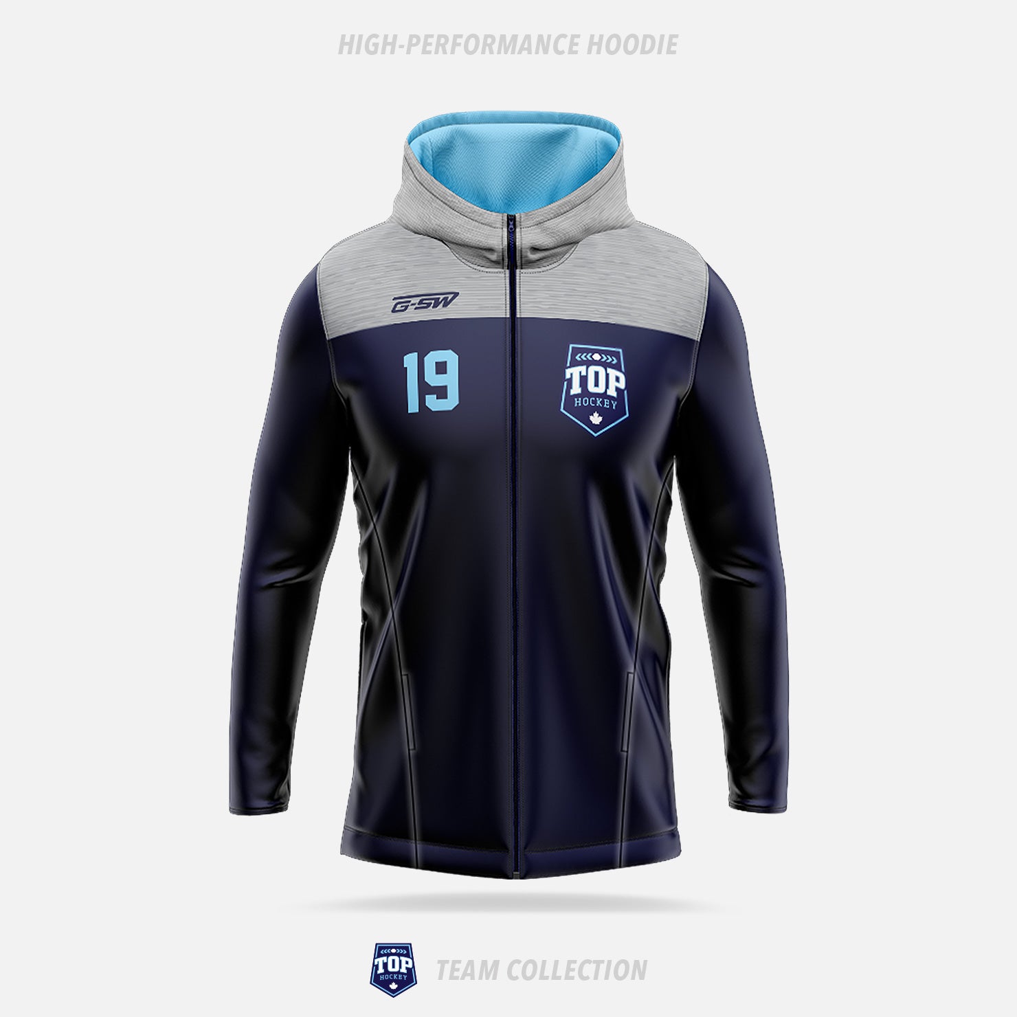 TOP Hockey High-Performance Hoodie (Zip Up) - TOP Hockey Team Collection