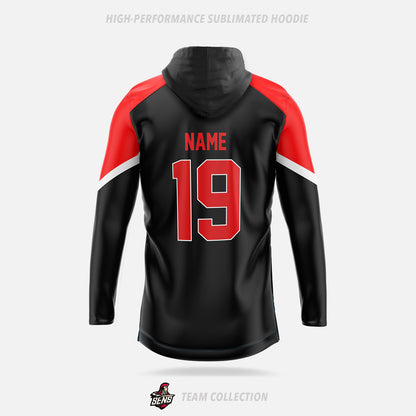Mississauga Senators High-Performance Sublimated Hoodie - Mississauga Senators Team Collection