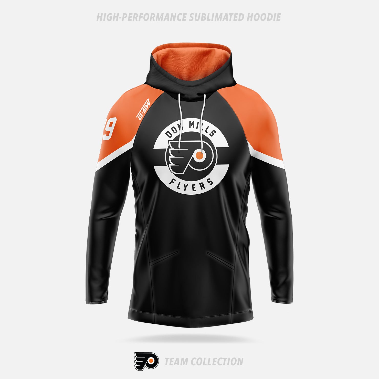 Don Mills Flyers High-Performance Sublimated Hoodie - Don Mills Flyers Team Collection