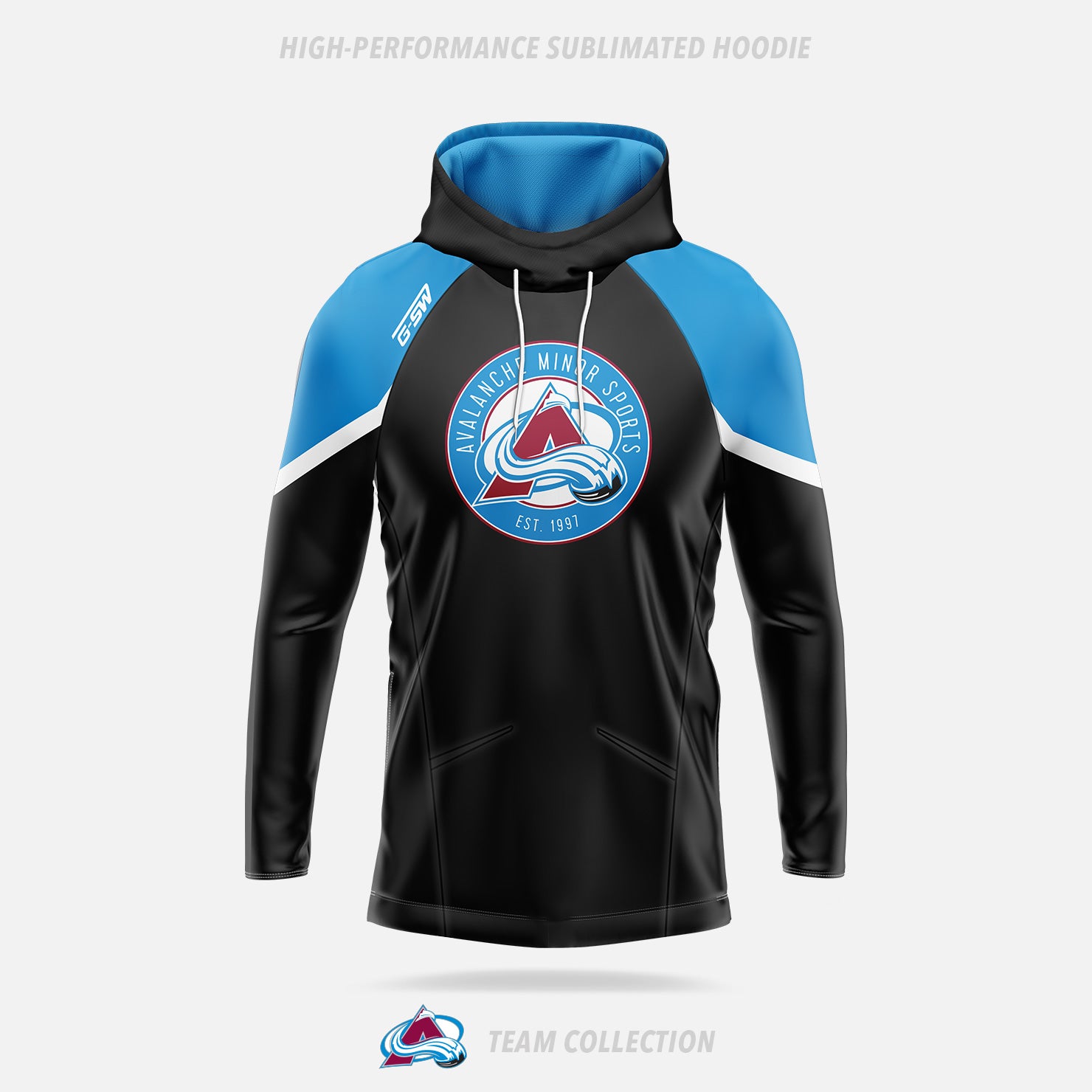 Avalanche Minor Sports High-Performance Sublimated Hoodie - Avalanche Minor Sports Team Collection