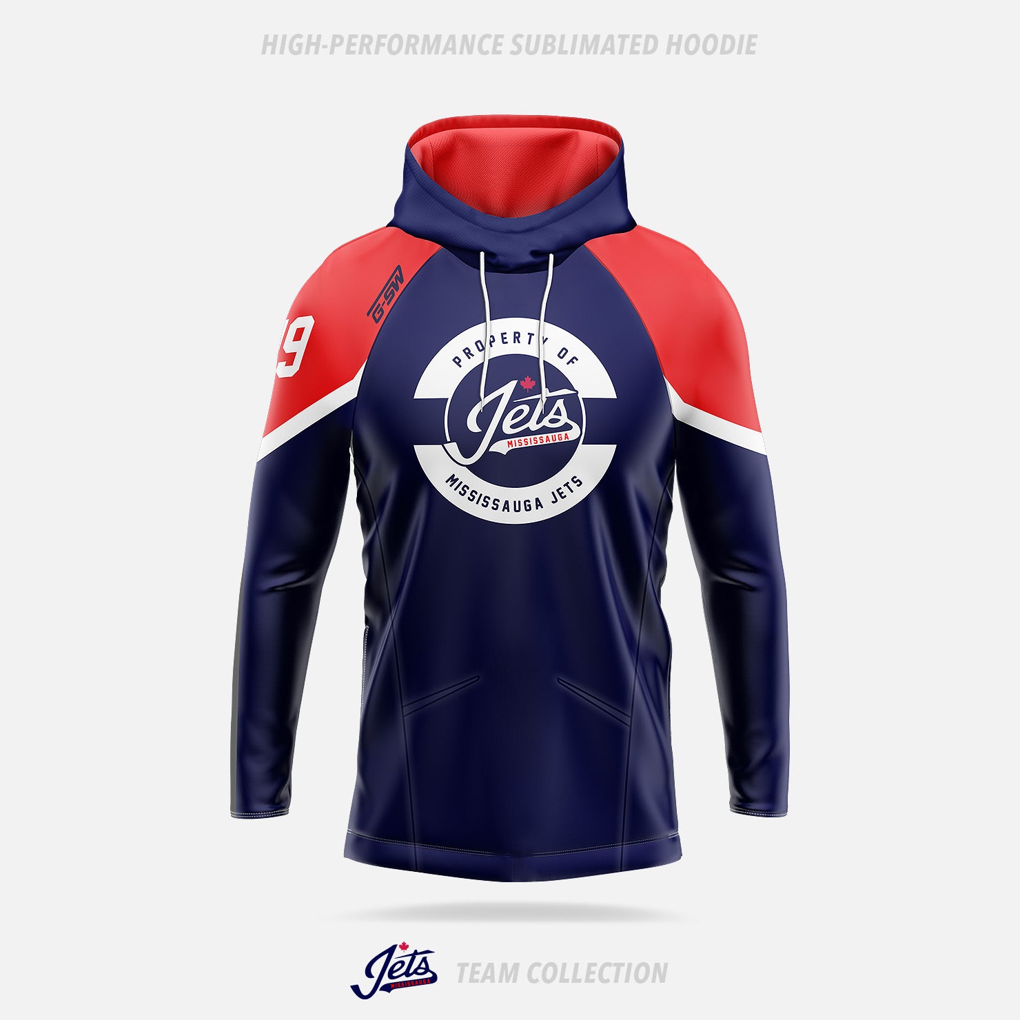 Mississauga Jets High-Performance Sublimated Hoodie - Mississauga Jets Team Collection