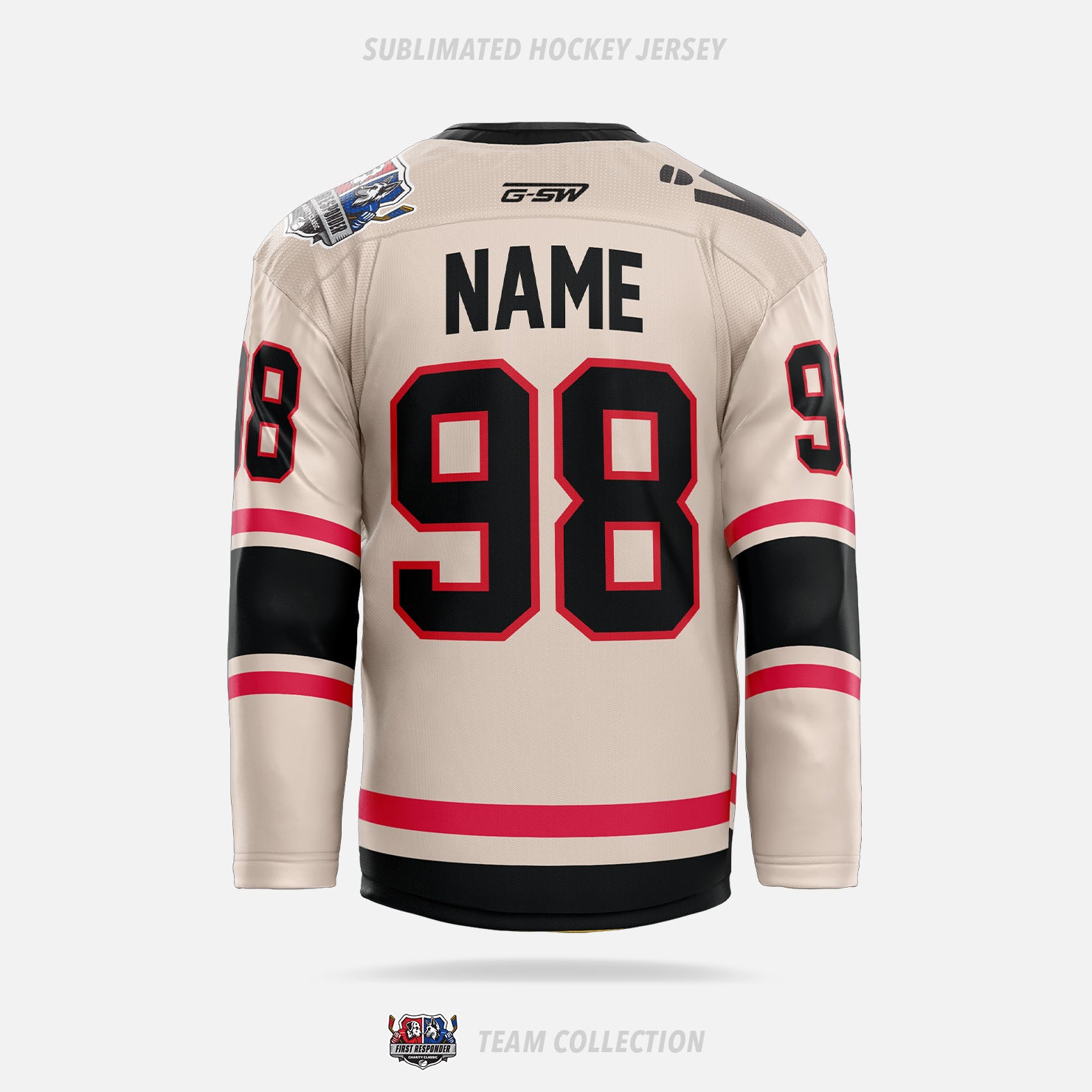 First Responder Charity Classic Sublimated Hockey Jersey (Fire)