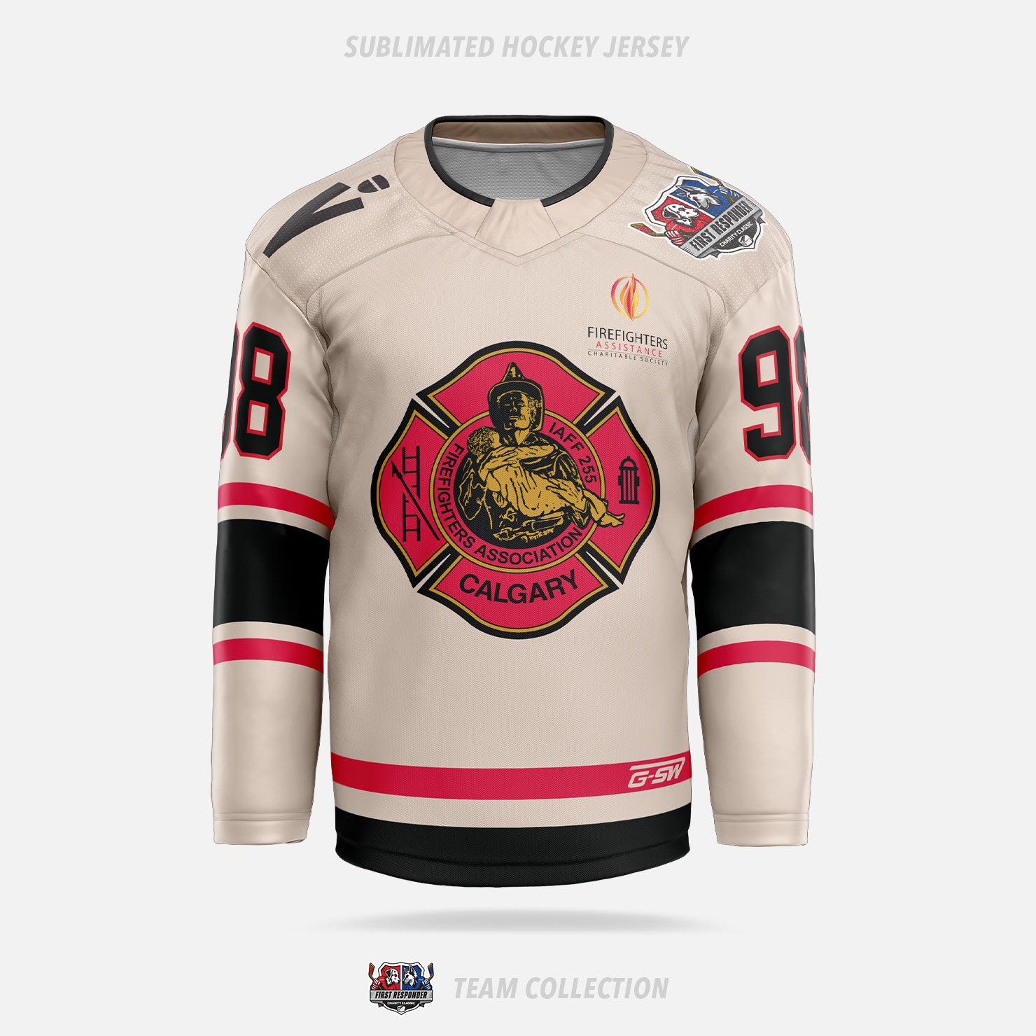 First Responder Charity Classic Sublimated Hockey Jersey (Fire)