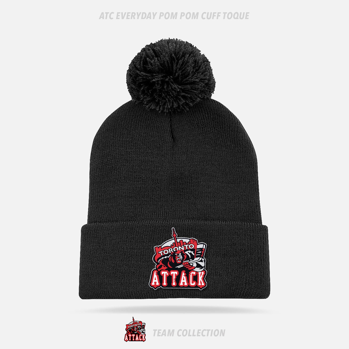 Toronto Attack ATC Everyday Pom Pom Cuff Toque - Toronto Attack Team Collection