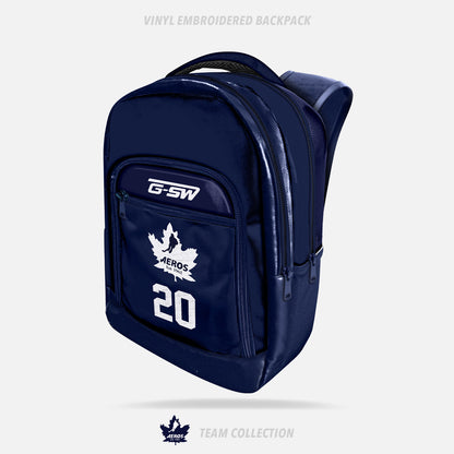Toronto Aeros Vinyl Embroidered Backpack