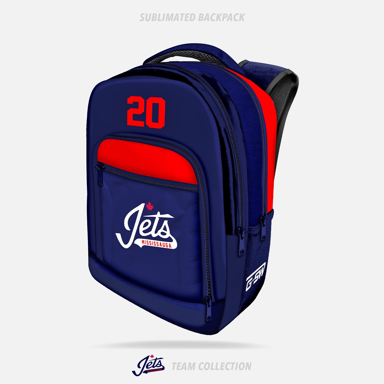 Mississauga Jets Sublimated Backpack - Mississauga Jets Team Collection