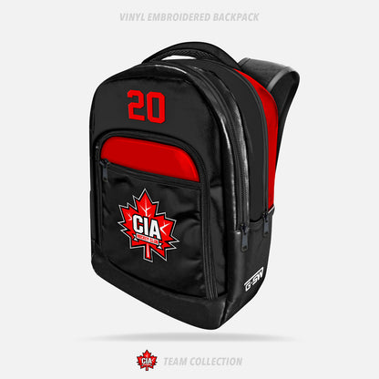 CIA Hockey Vinyl Embroidered Backpack