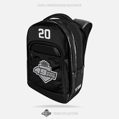 Midwest 49ers Hockey Vinyl Embroidered Backpack