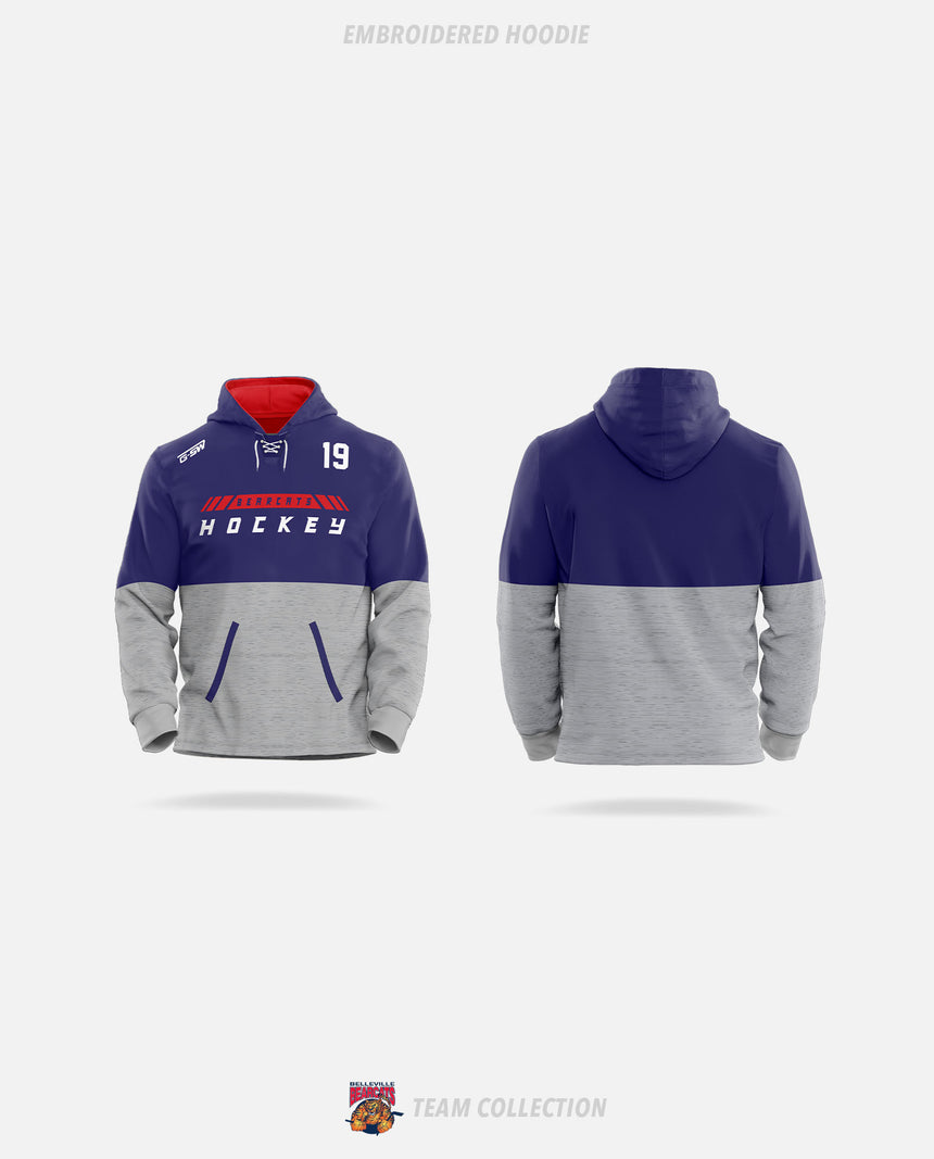 Belleville Bearcats Embroidered Hoodie - Belleville Bearcats Team Collection