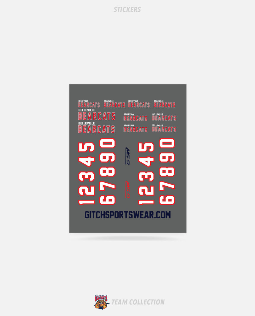 Belleville Bearcats Stickers - Belleville Bearcats Team Collection