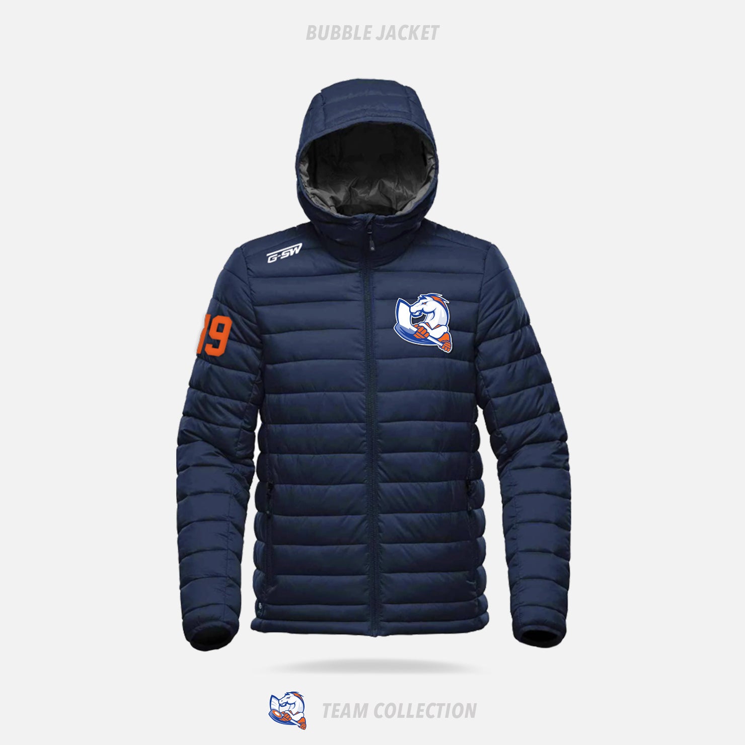 Victoria Village Mustangs Bubble Jacket - Victoria Village Mustangs Team Collection