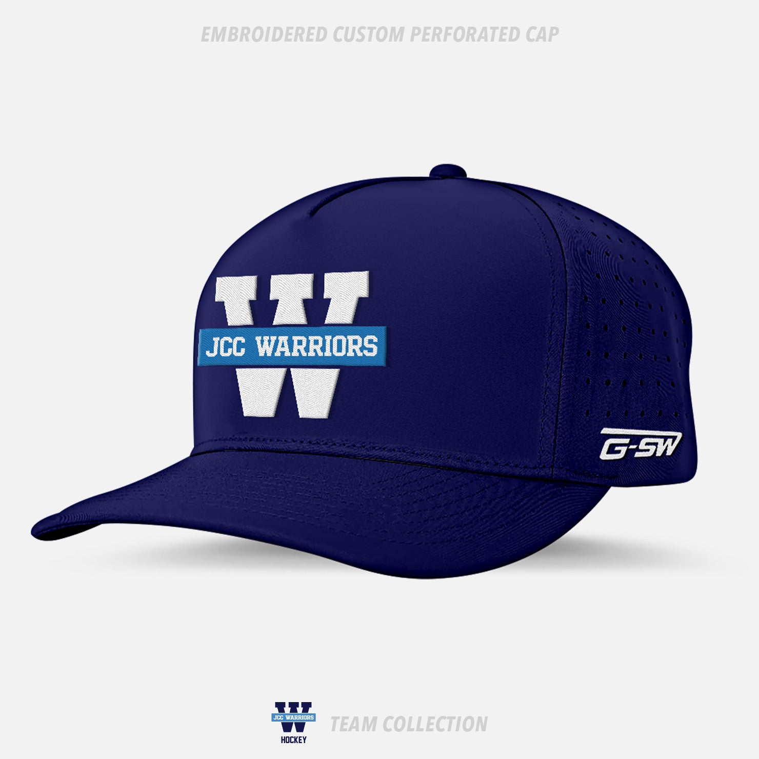 JCC Warriors Embroidered Custom Perforated Cap - JCC Warriors Team Collection