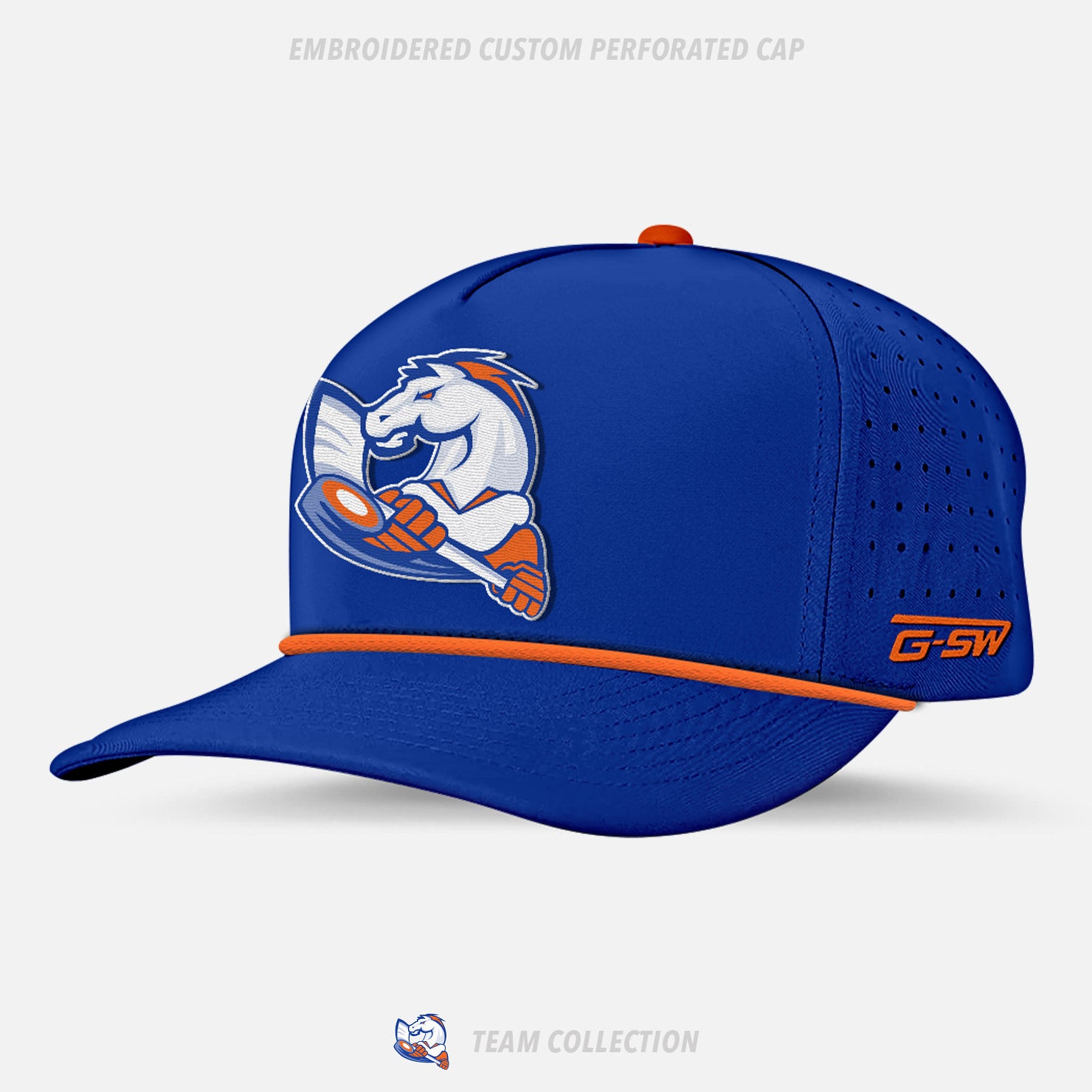 Victoria Village Mustangs Embroidered Custom Perforated Cap - Victoria Village Mustangs Team Collection