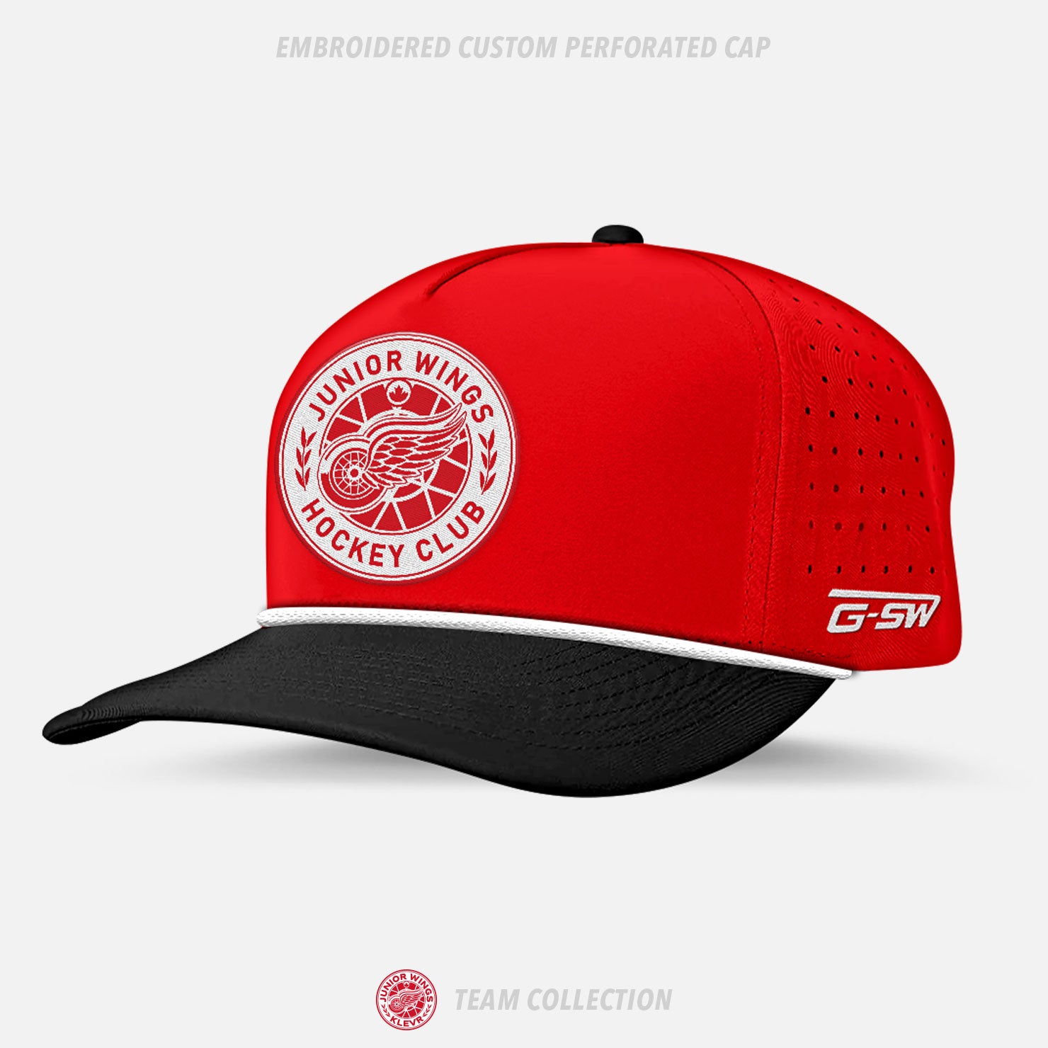 Junior Wings Embroidered Custom Perforated Cap
