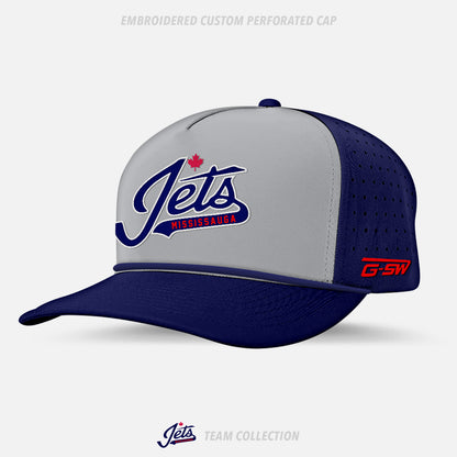Mississauga Jets Embroidered Custom Perforated Cap - Mississauga Jets Team Collection