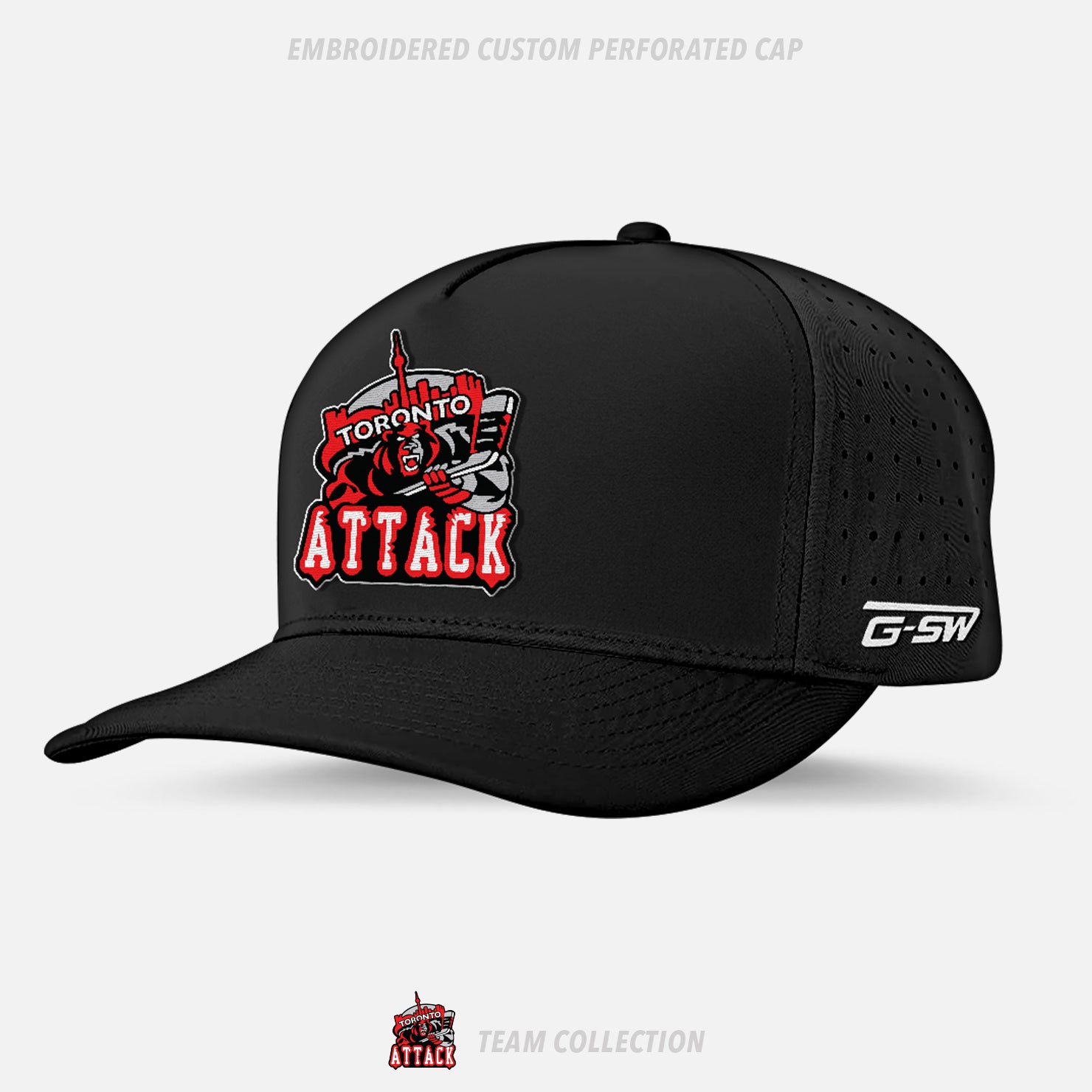 Toronto Attack Embroidered Custom Perforated Cap - Toronto Attack Team Collection