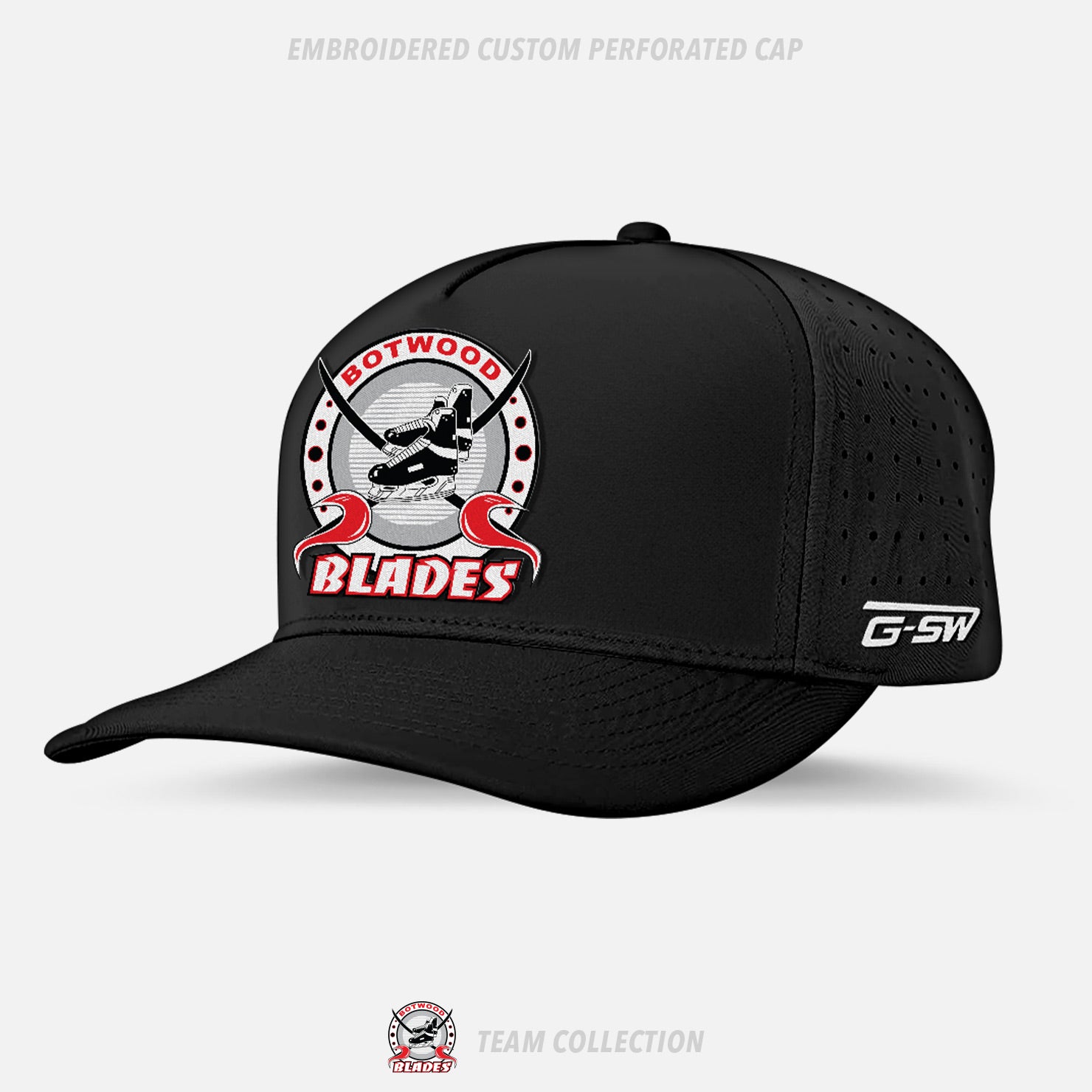 Botwood Blades Embroidered Custom Perforated Cap - Botwood Blades Team Collection