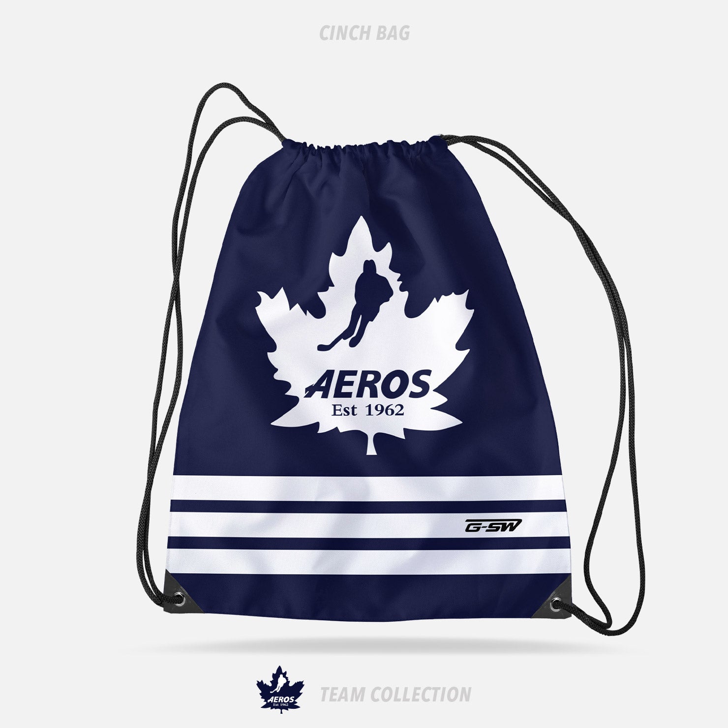 Toronto Aeros Cinch Bag - Toronto Aeros Team Collection
