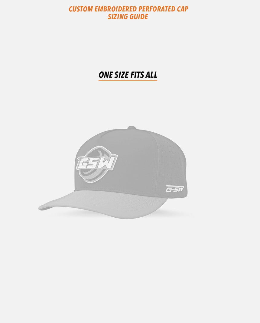 Custom Embroidered Perforated Cap sizing guide