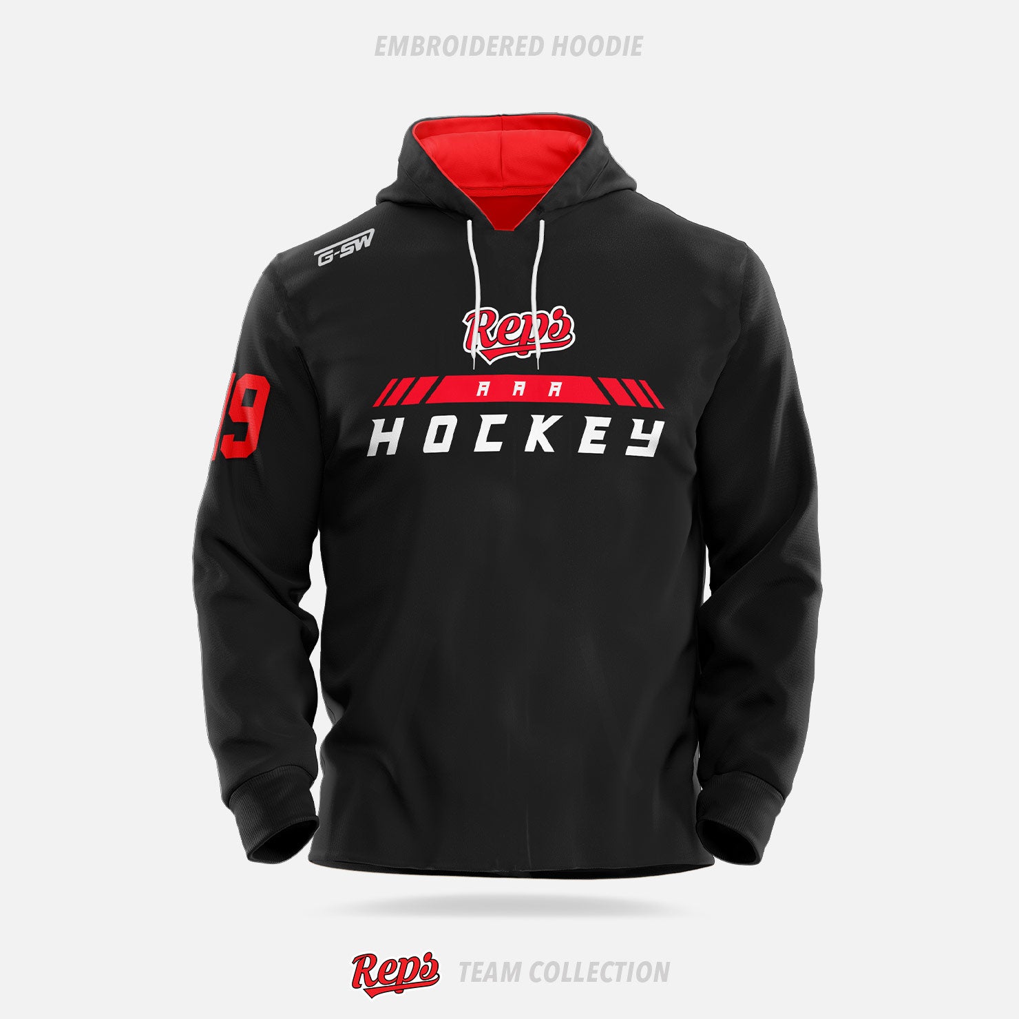 REPS Embroidered Hoodie - REPS Team Collection