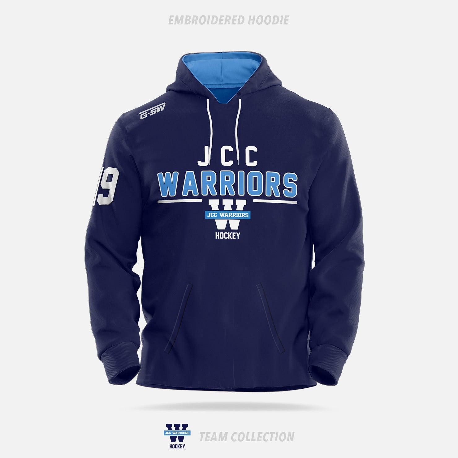 JCC Warriors Embroidered Hoodie - JCC Warriors Team Collection