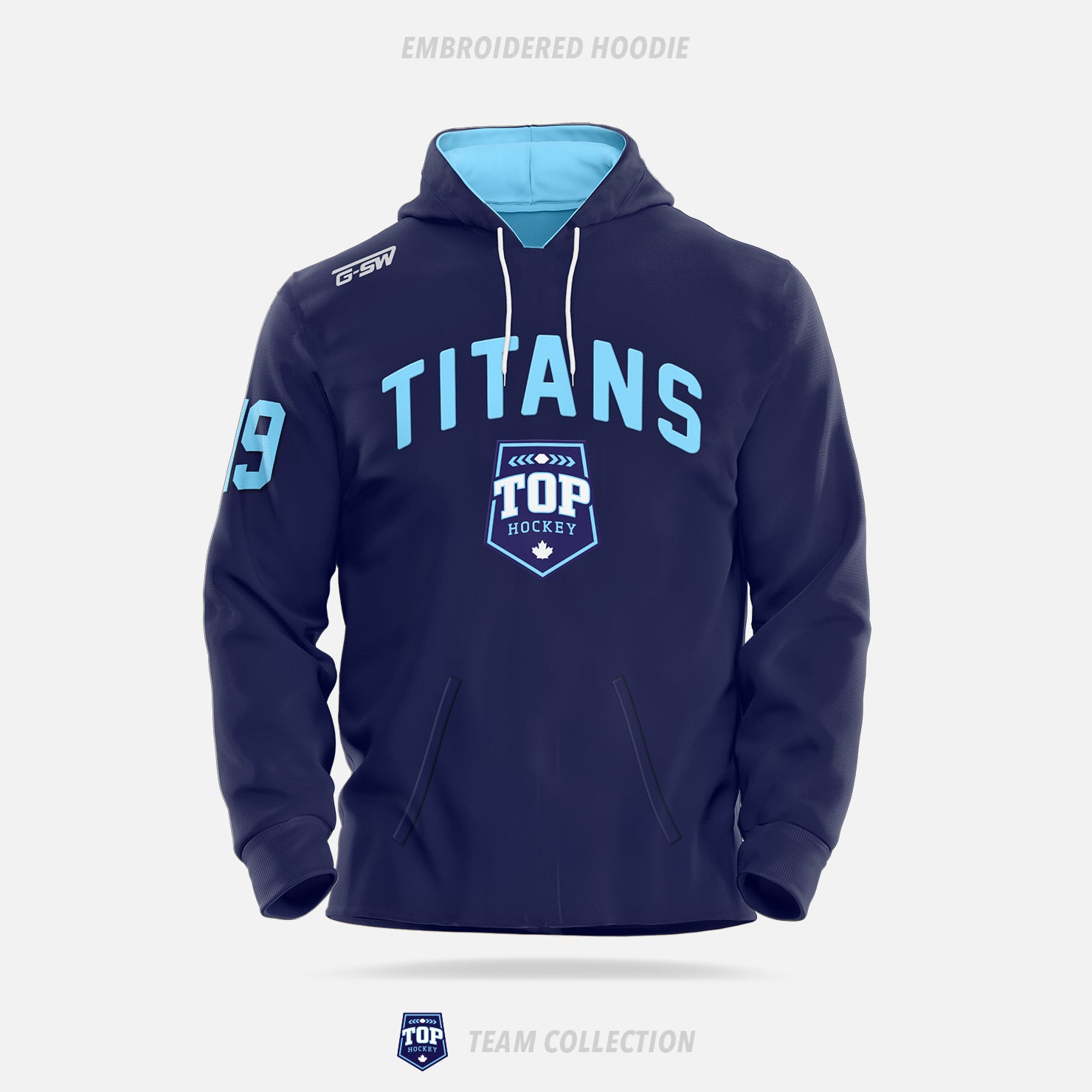 TOP Hockey Embroidered Hoodie - TOP Hockey Team Collection