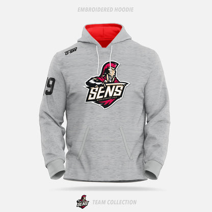 Mississauga Senators Embroidered Hoodie - Mississauga Senators Team Collection