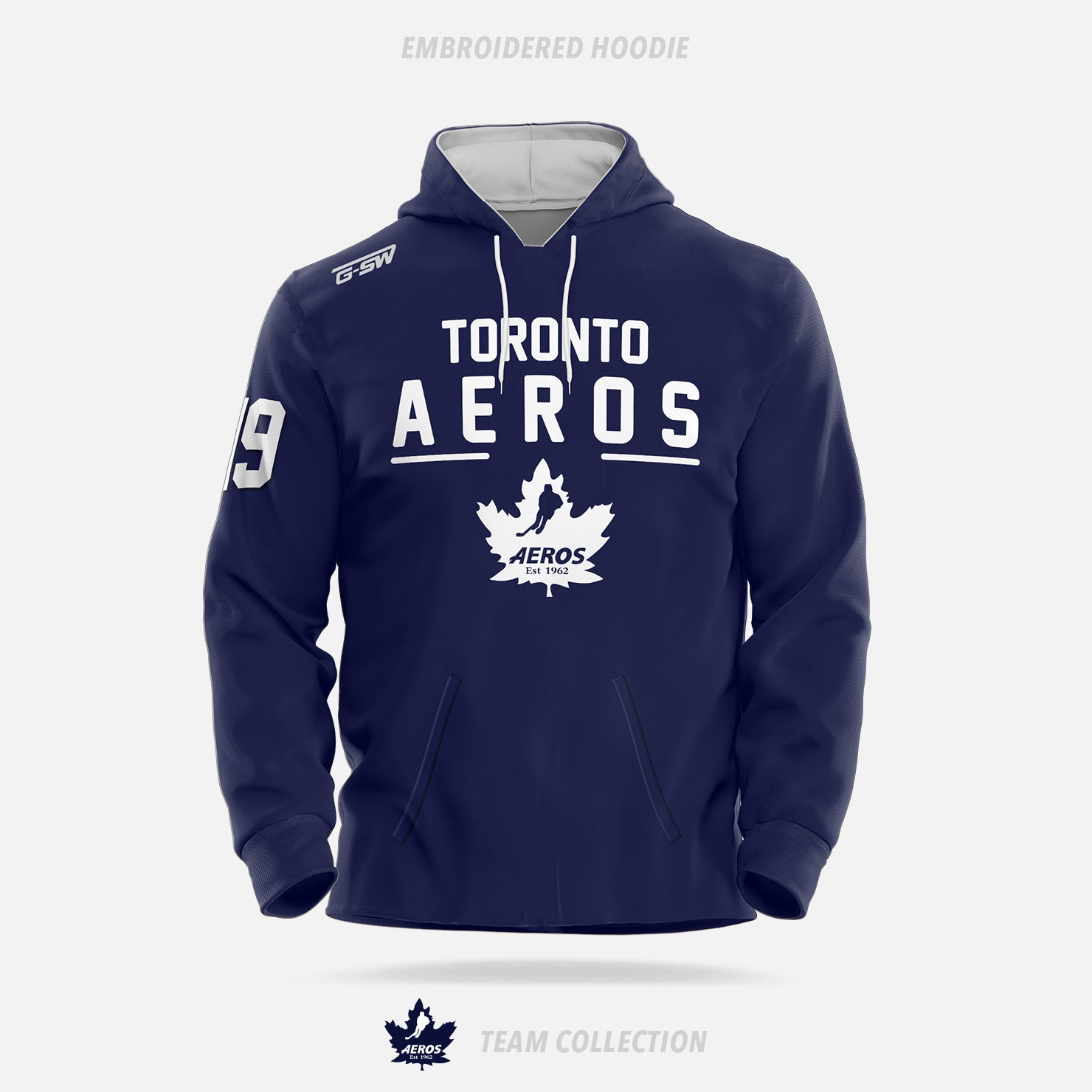 Toronto Aeros Embroidered Hoodie - Toronto Aeros Team Collection
