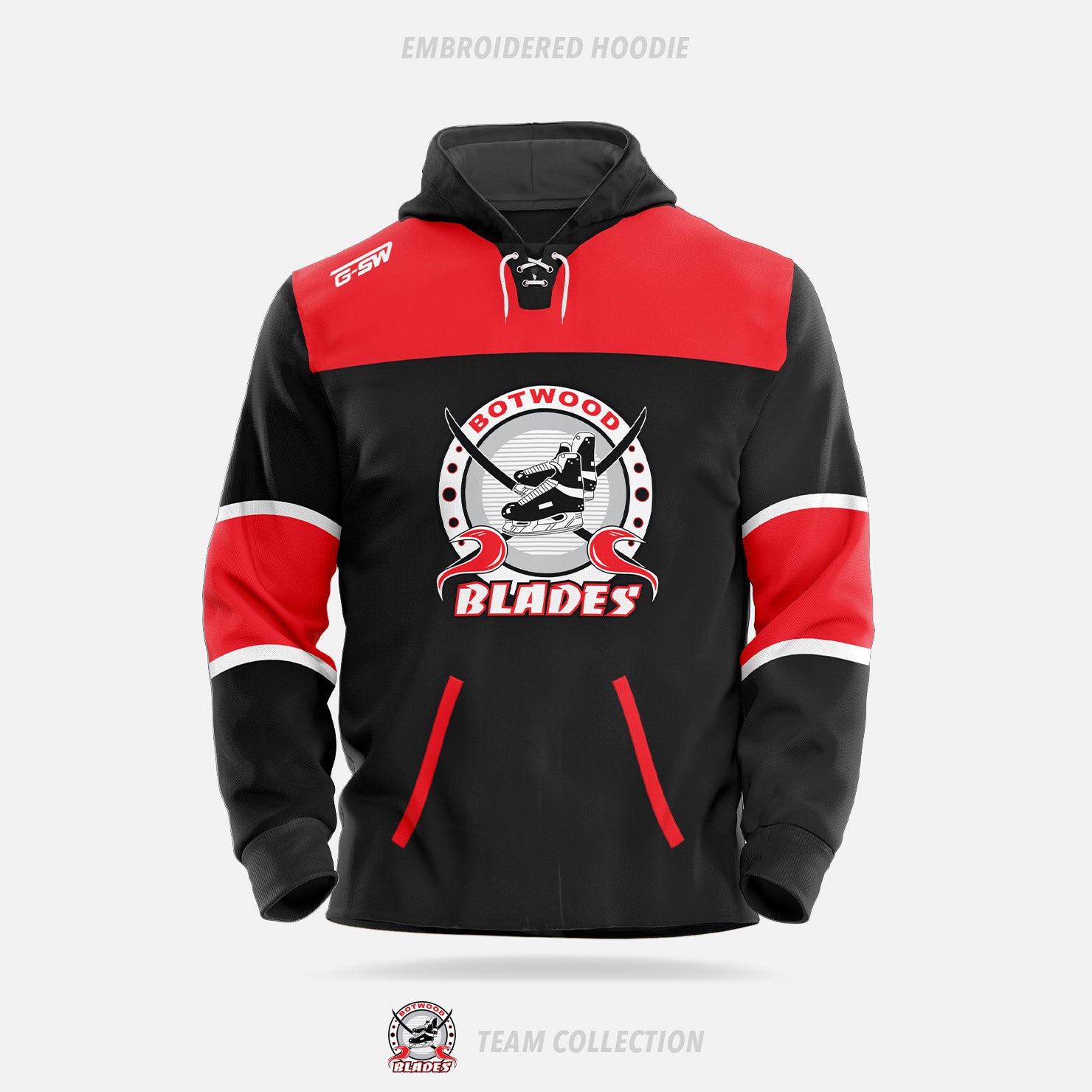 Botwood Blades Embroidered Hoodie - Botwood Blades Team Collection