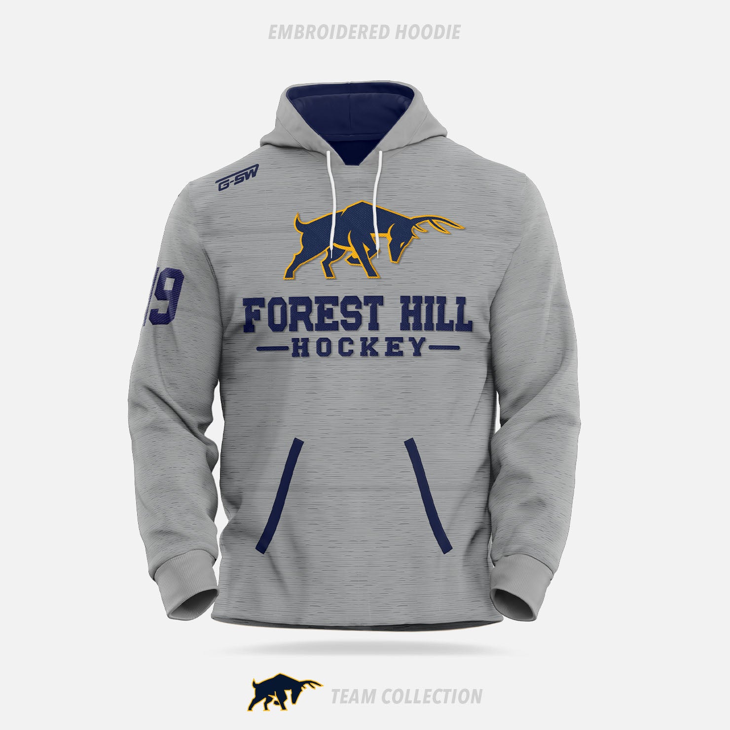 Forest Hill Hockey Embroidered Hoodie