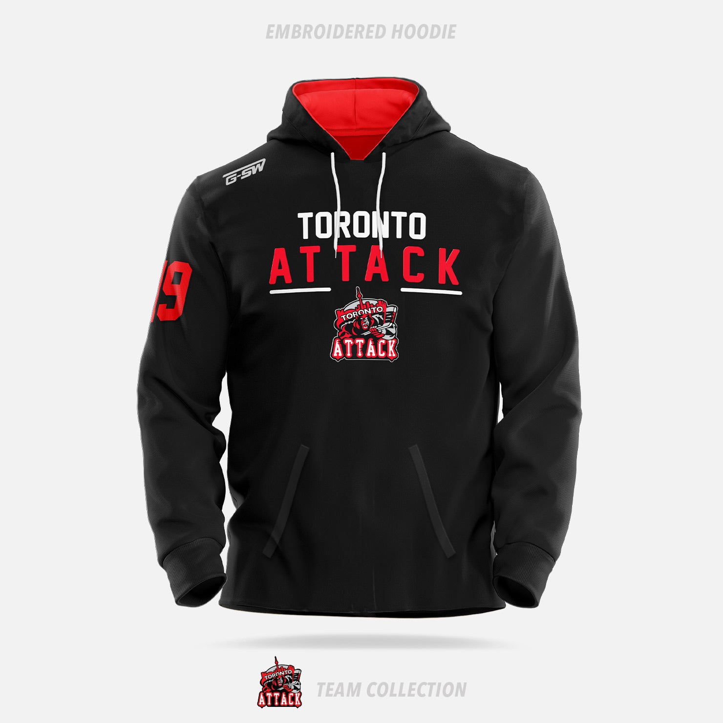 Toronto Attack Embroidered Hoodie - Toronto Attack Team Collection