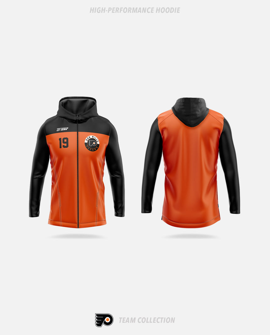 Don Mills Flyers High Performance Hoodie (Zip Up) - Don Mills Flyers Team Collection