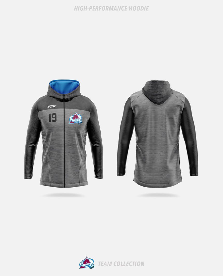 Avalanche Minor Sports High-Performance Hoodie (Zip Up) - Avalanche Minor Sports Team Collection