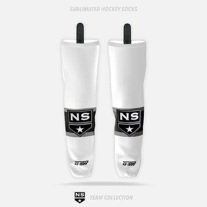 NS Stars Sublimated Hockey Socks (White) - NS Stars Team Collection