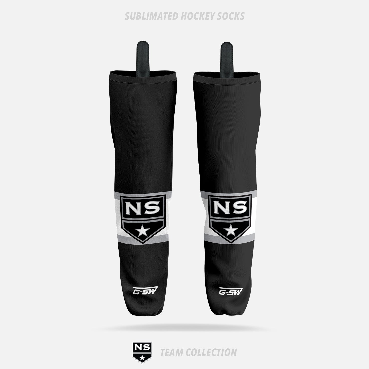 NS Stars Sublimated Hockey Socks (Black) - NS Stars Team Collection