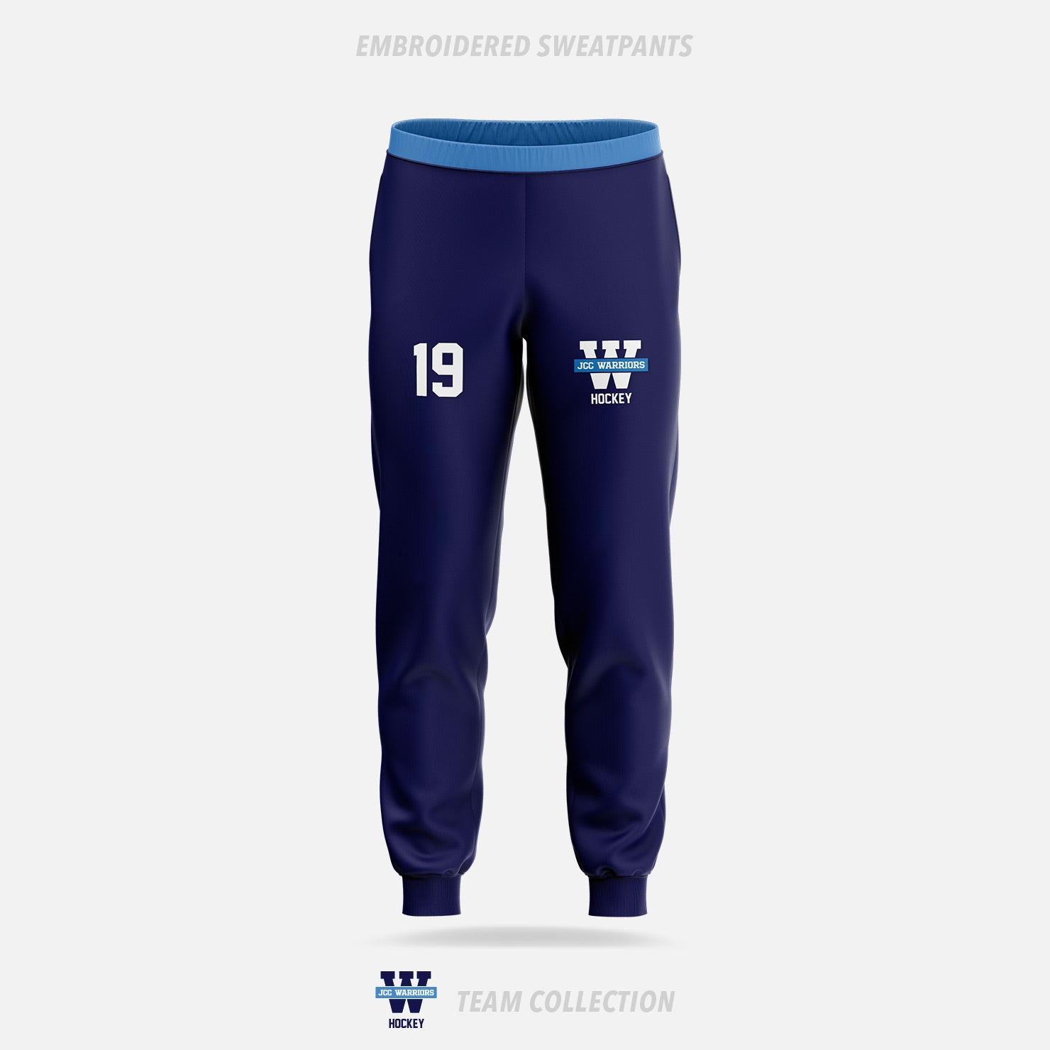 JCC Warriors Embroidered Sweatpants - JCC Warriors Team Collection