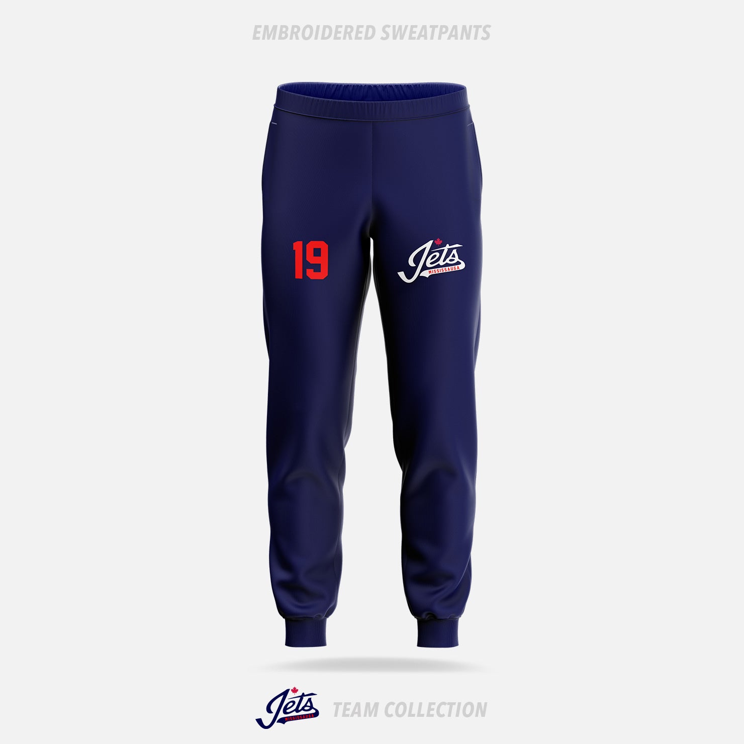 Mississauga Jets Embroidered Sweatpants - Mississauga Jets Team Collection
