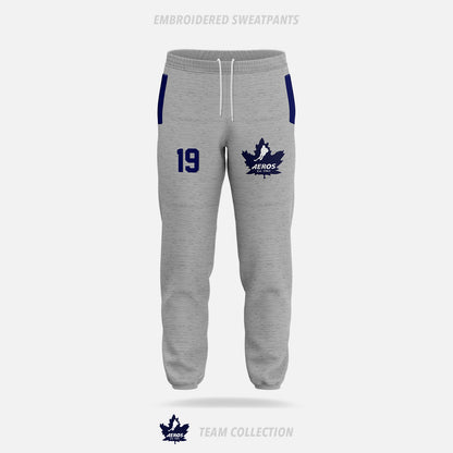Toronto Aeros Embroidered Sweatpants
