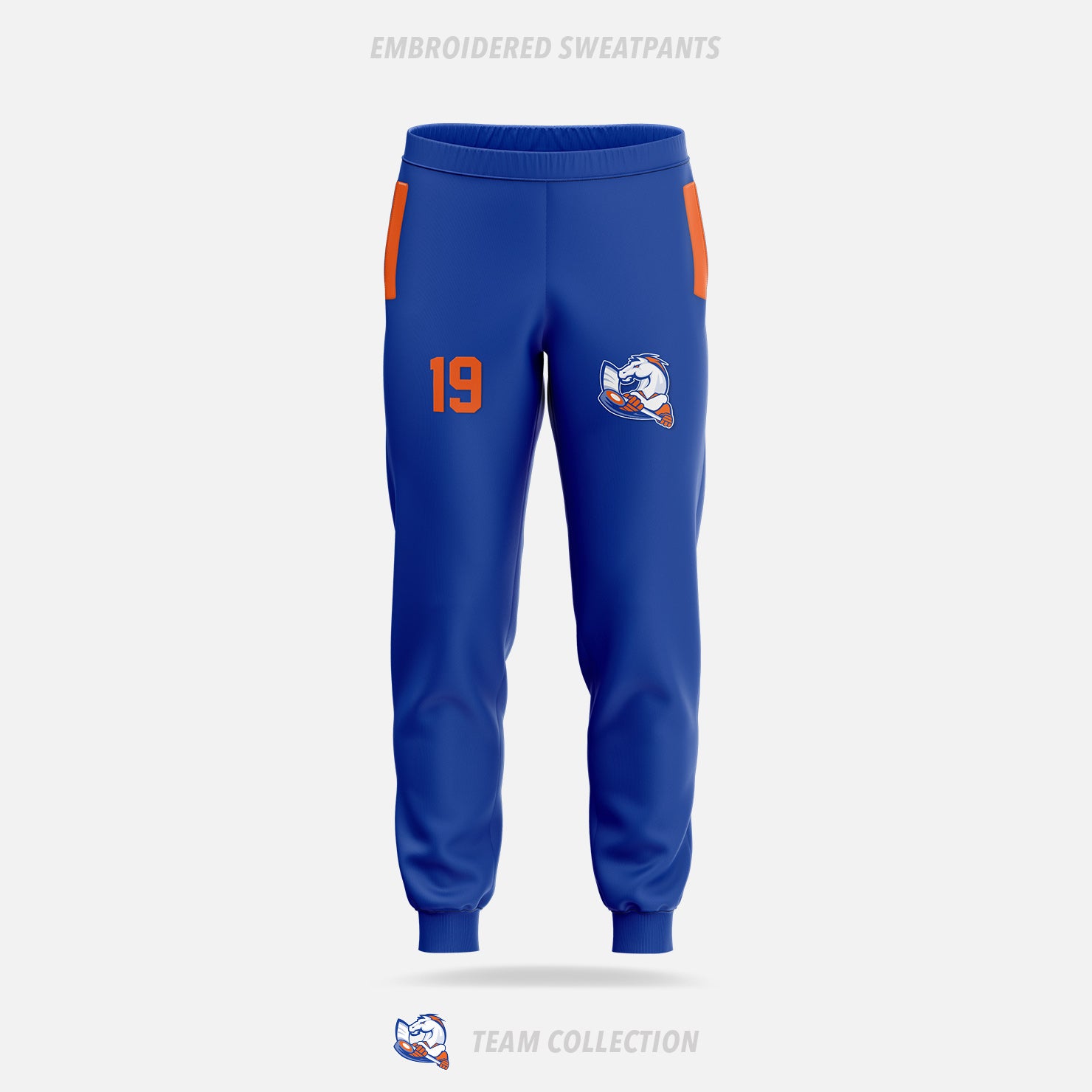 Victoria Village Mustangs Embroidered Sweatpants - Victoria Village Mustangs Team Collection