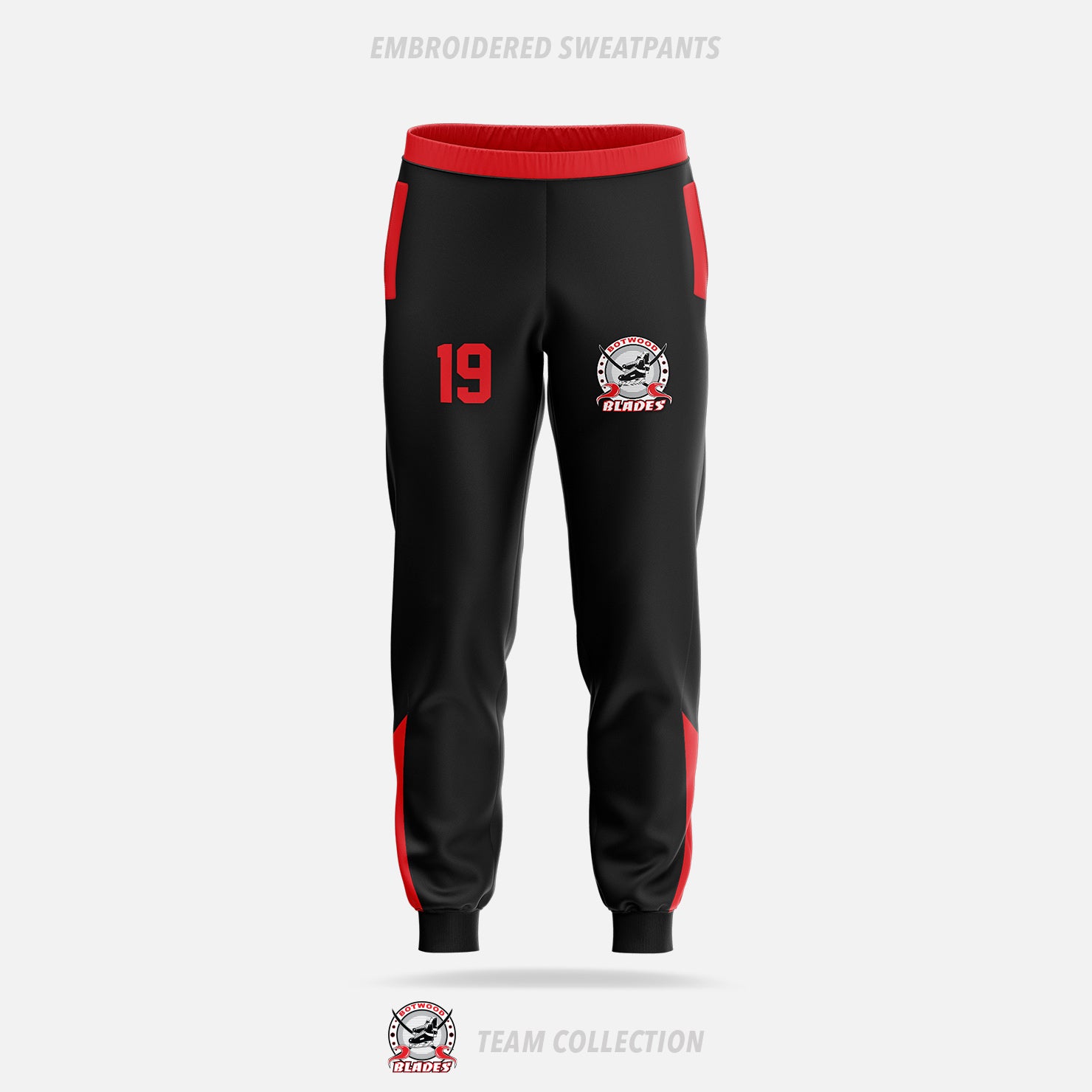 Botwood Blades Embroidered Sweatpants - Botwood Blades Team Collection