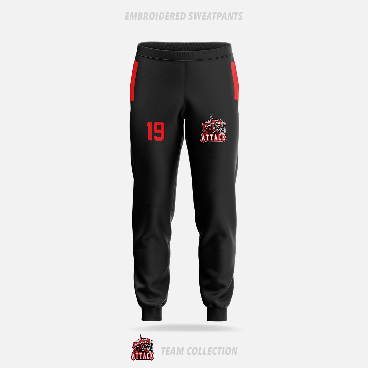 Toronto Attack Embroidered Sweatpants - Toronto Attack Team Collection