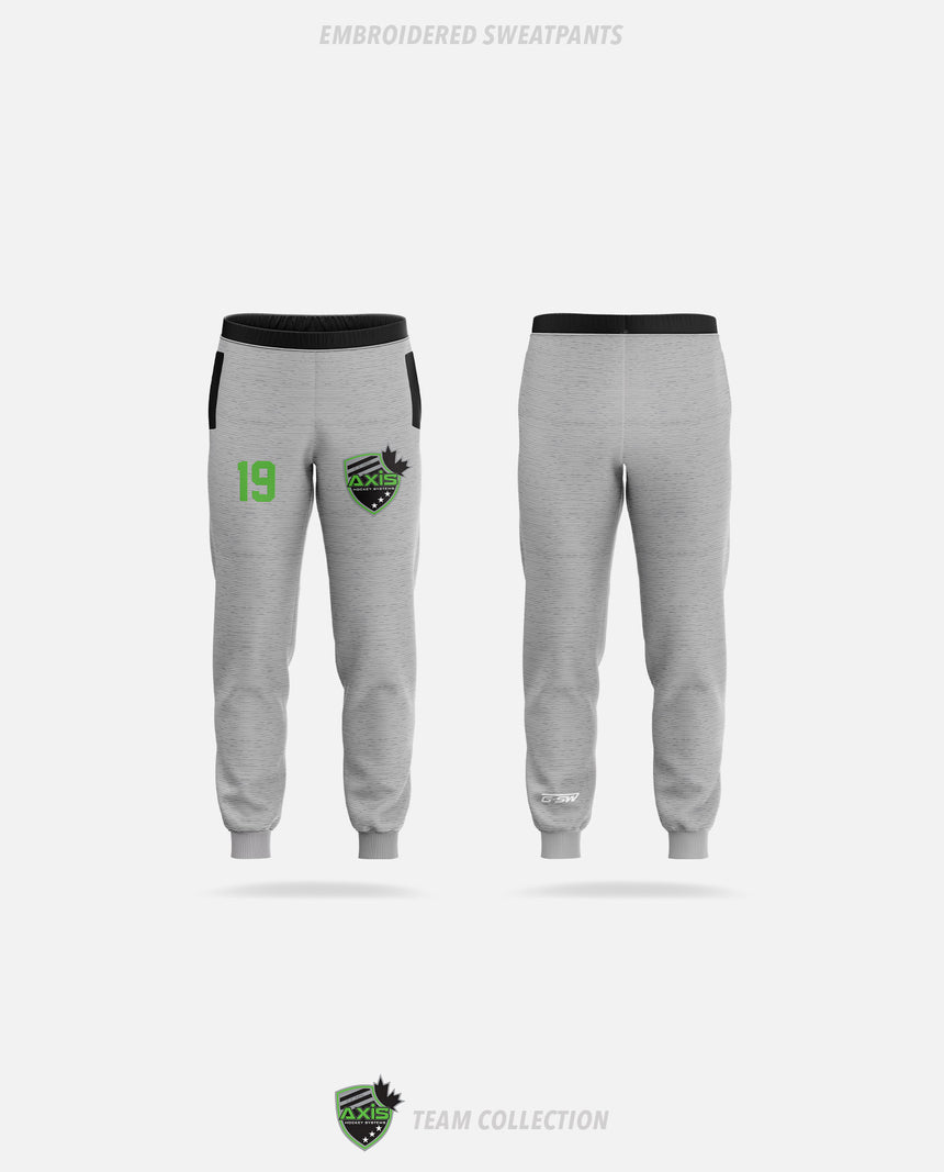 Axis Hockey Embroidered Sweatpants - Axis Hockey Team Collection