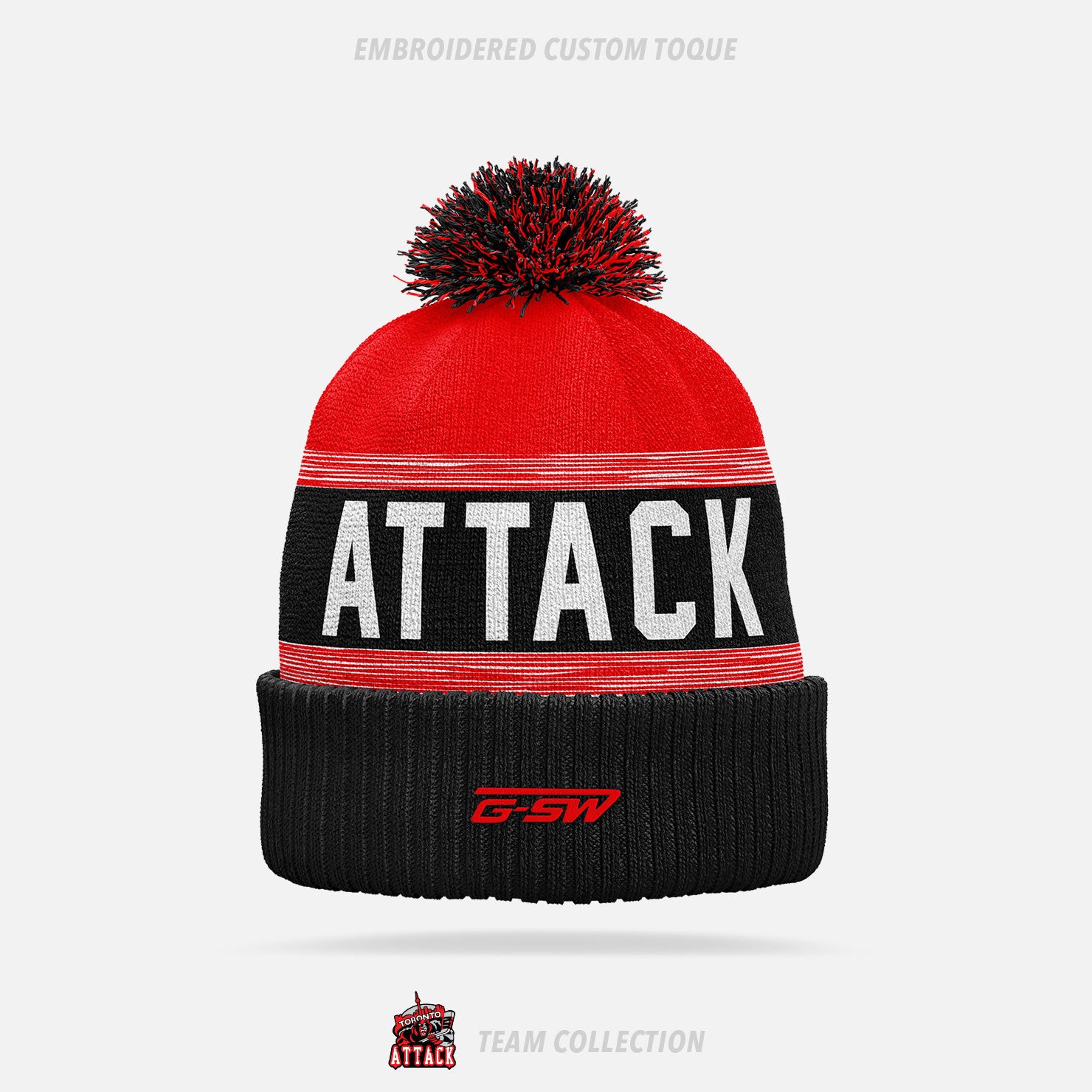 Toronto Attack Embroidered Custom Toque