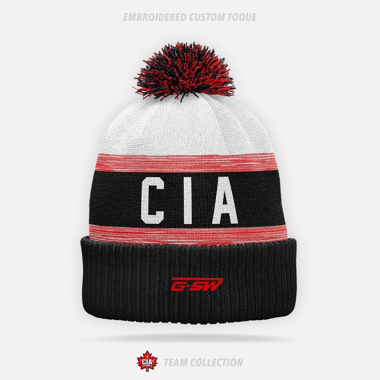 CIA Hockey Embroidered Custom Toque