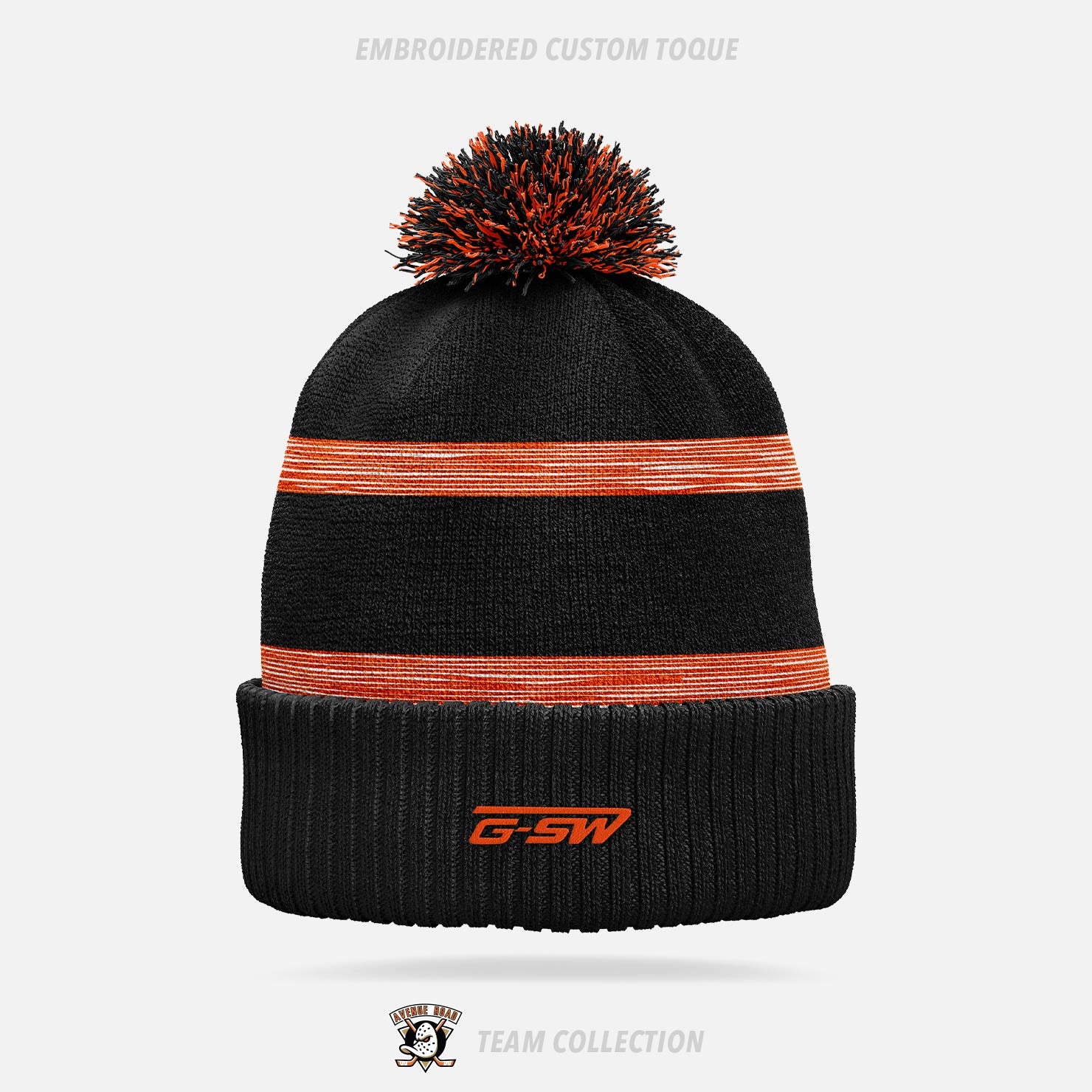Avenue Road Ducks Hockey Embroidered Custom Toque