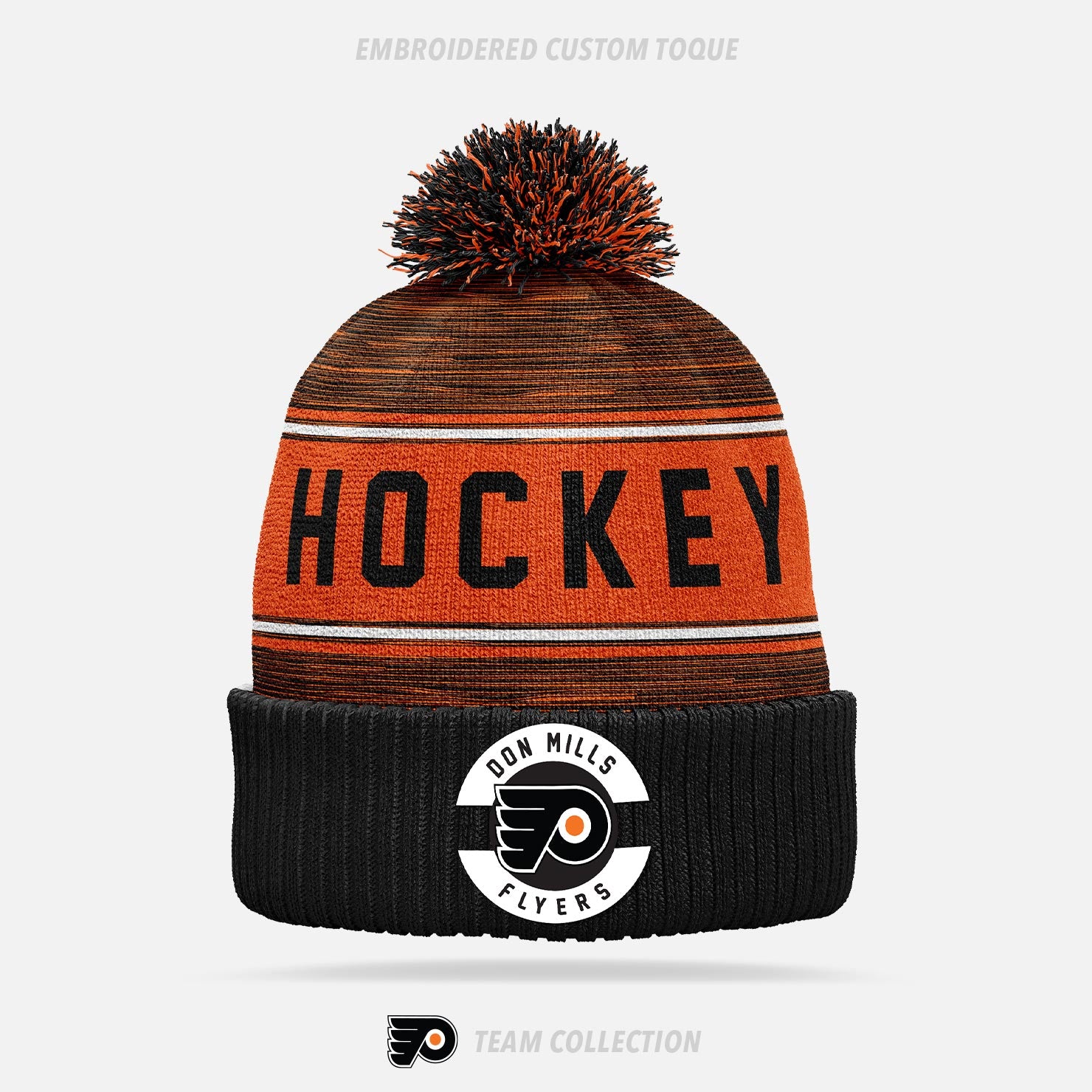 Don Mills Flyers Embroidered Custom Toque - Don Mills Flyers Team Collection