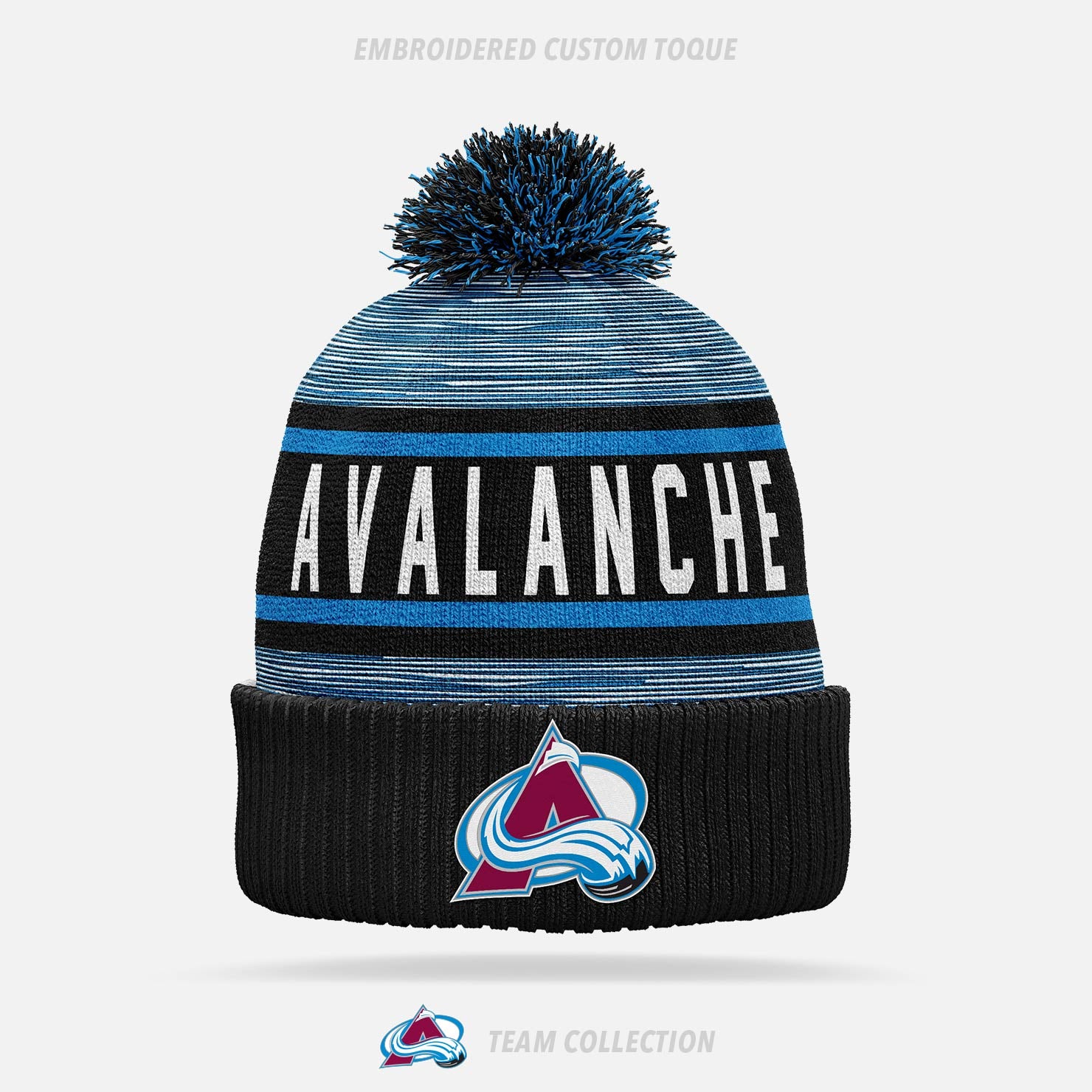 Avalanche Minor Sports Embroidered Custom Toque - Avalanche Minor Sports Team Collection