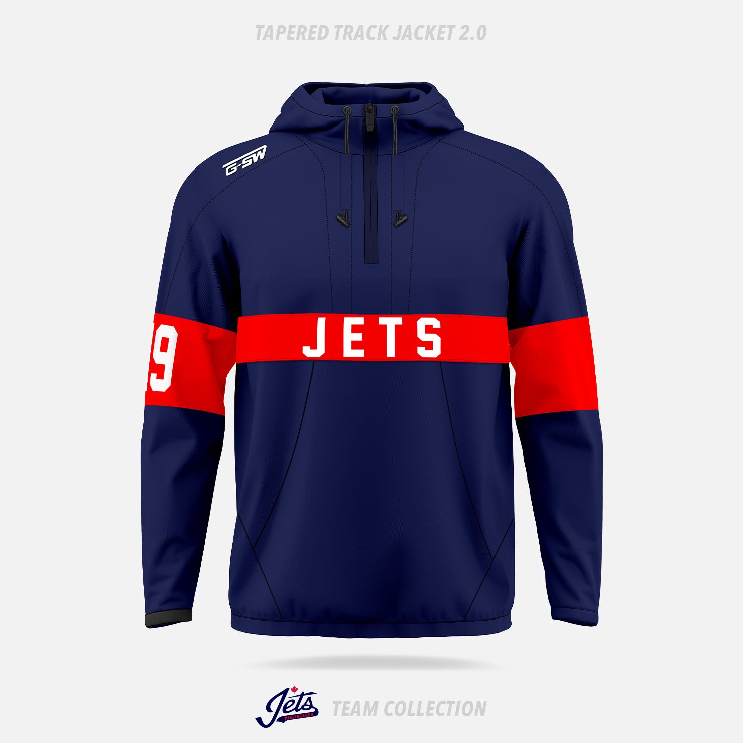 Mississauga Jets Tapered Track Jacket - Mississauga Jets Team Collection